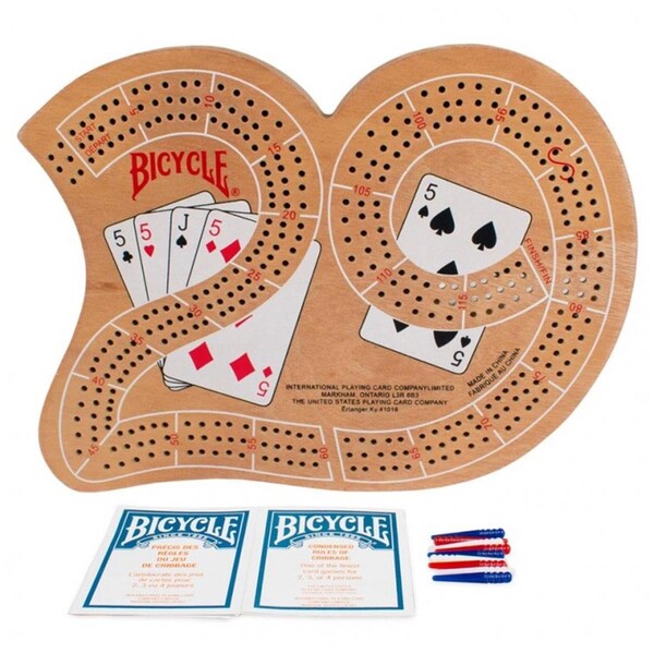 Bicycle Cribbage Board Large 29 Wood Card Game BI3273 - main